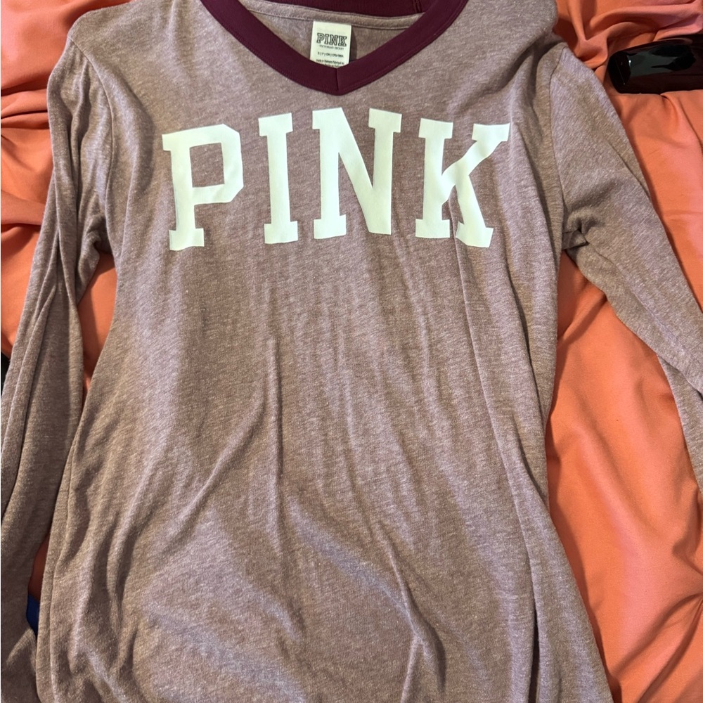 PINK Victoria's Secret Long Sleeve Shirt - Purple